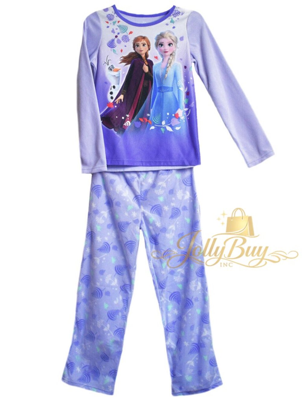 Disney Frozen Girls Pajama 2-Piece Set Plush Fleece PJ Jacket Long Pants - Picture 5 of 5